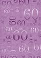 Lilac Metallic 60 Birthday A4 Backing Paper
