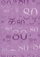 Lilac Metallic 80 Birthday A4 Backing Paper