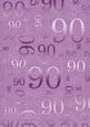 Lilac Metallic 90 Birthday A4 Backing Paper