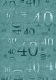 Dusky Teal Metallic 40 Birthday A4 Backing Paper