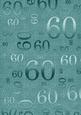 Dusky Teal Metallic 60 Birthday A4 Backing Paper