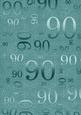 Dusky Teal Metallic 90 Birthday A4 Backing Paper