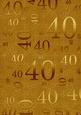 Gold Metallic 40 Birthday A4 Backing Paper