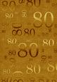 Gold Metallic 80 Birthday A4 Backing Paper