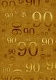 Gold Metallic 90 Birthday A4 Backing Paper