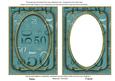 Dusky Teal Metallic 50 Birthday 7x5in Shaker Frame and Base