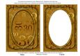 Gold Metallic 30 Birthday 7x5in Shaker Frame and Base