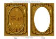 Gold Metallic 40 Birthday 7x5in Shaker Frame and Base