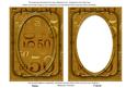 Gold Metallic 50 Birthday 7x5in Shaker Frame and Base