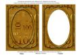 Gold Metallic 100 Birthday 7x5in Shaker Frame and Base