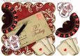 Red Roulette 30 Today 8in Scallop Decoupage Topper