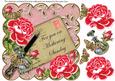 Red Roses Dred Mothering Sunday 8in Decoupage Topper
