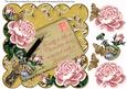 Pink Roses Gold Assorted Family 8in Decoupage Topper