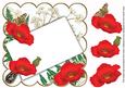Red Poppy Frame Ink Saver 8in Decoupage Topper