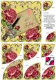 Dpink Roses Lemon 40 Today 6in Duo Corner Stacker