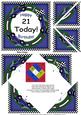Blue Race Cars 21 Today 5in Triangle Spiral Stacker