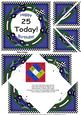 Blue Race Cars 25 Today 5in Triangle Spiral Stacker