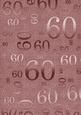 Dusky Pink Metallic 60 Birthday A4 Backing Paper