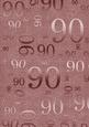 Dusky Pink Metallic 90 Birthday A4 Backing Paper