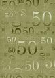 Olive Metallic 50 Birthday A4 Backing Paper