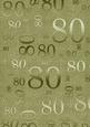 Olive Metallic 80 Birthday A4 Backing Paper