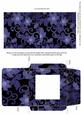 Dark Blue All Over Floral Midi Card and Envelope Sheet