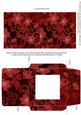 Dark Red All Over Floral Midi Card and Envelope Sheet