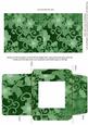 Mid Green All Over Floral Midi Card and Envelope Sheet