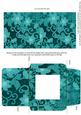 Teal All Over Floral Midi Card and Envelope Sheet