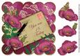 Cerise Poppy 18 Today 8in Scallop Decoupage Topper