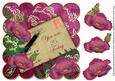 Cerise Poppy 25 Today 8in Scallop Decoupage Topper