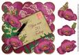Cerise Poppy 70 Today 8in Scallop Decoupage Topper