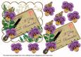 Purple Pansy a Day to Remember Ink Saver 6in Step by Step