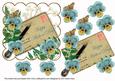 Dusky Teal Pansy Mothers Day Ink Saver 6in Step by Step