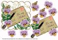 Lilac Pansy for My Mother Ink Saver 6in Step by Step