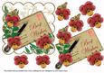Dark Red Pansy Best Wishes Ink Saver 6in Step by Step