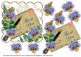 Blue Pansy Ink Saver Thank You 6in Step by Step