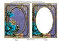 Teal Rose Blue 7x5in Shaker Base and Frame