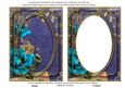 Teal Rose Dark Blue 7x5in Shaker Base and Frame