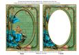 Teal Rose Mid Green 7x5in Shaker Base and Frame