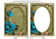 Teal Rose Olive 7x5in Shaker Base and Frame