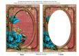 Teal Rose Red 7x5in Shaker Base and Frame