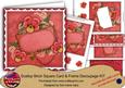 Red Pansy Ornate 8in 3D Card Frame Kit