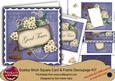 Blue Vintage Birdcage Good Times 8in 3D Card Frame Kit