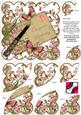 Pink Lily Valley Birthday Ink Saver 6in Duo Corner Stacker