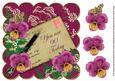 Cerise Pink Pansy 90 Today 8in Scallop Decoupage Topper