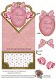 Pink Roses Thank You Scallop Spring Card