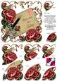 Deep Pink Roses 80 Today Ink Saver 6in Duo Corner Stacker