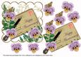 Lilac Pansy Ink Saver Anniversary 6in Decoupage Topper