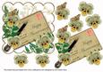Olive Pansy Ink Saver Anniversary 6in Decoupage Topper